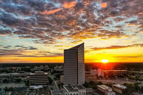 Wichita Sunset Featuring The Epic Center Photo By Drone Tography