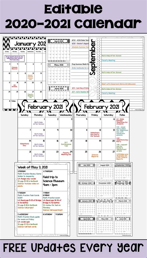 20 Calendar 2021 Black And White Free Download Printable Calendar