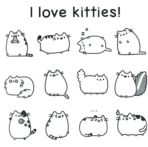 cute cat coloring pages lovely pusheen cat coloring pages awesome pretty big cats coloring