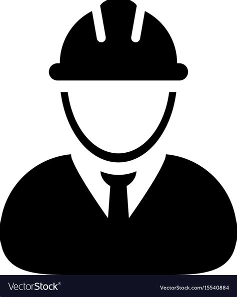 Construction Worker Icon Person Profile Avatar Vector Image