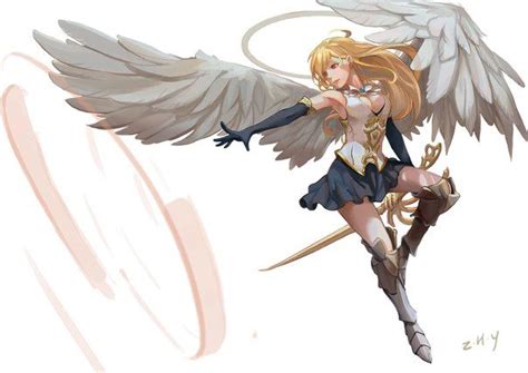 art by z h y anime angel girl anime angel anime
