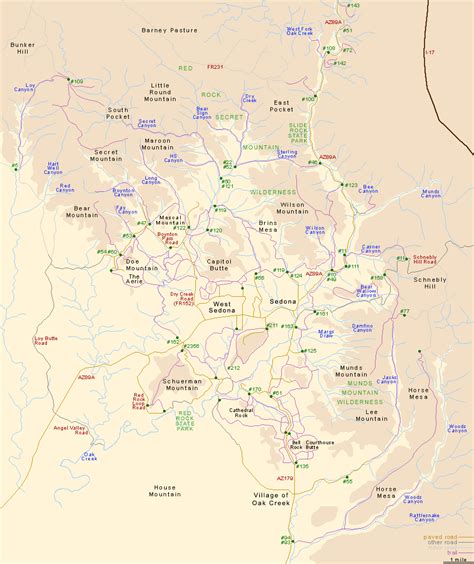 Sedona Hiking Trail Map