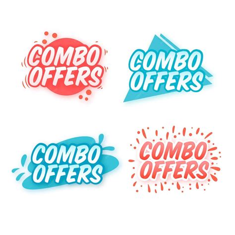 Premium Vector Combo Offers Labels