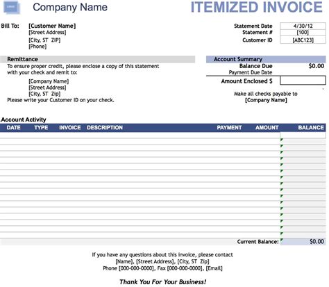 All you have to do is fill in the fields on your blank invoice template. Free Itemized Invoice Template | PDF | WORD | EXCEL