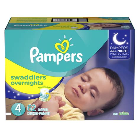 Pampers Swaddlers Soft And Absorbent Overnights Diapers Size 4 62 Ct