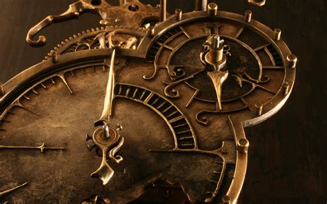 Steampunk Mechanical Clock Watch Bokeh Wallpapers Hd Desktop And