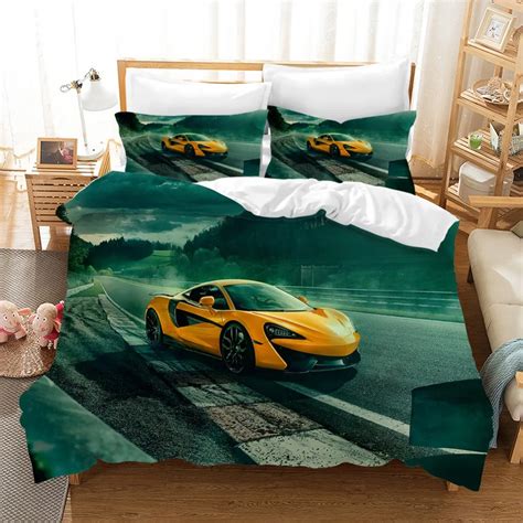 Racing Cars Bedding Set Fashion Scenery 3d Duvet Cover Set Comforter Bed Linen Twin Queen King