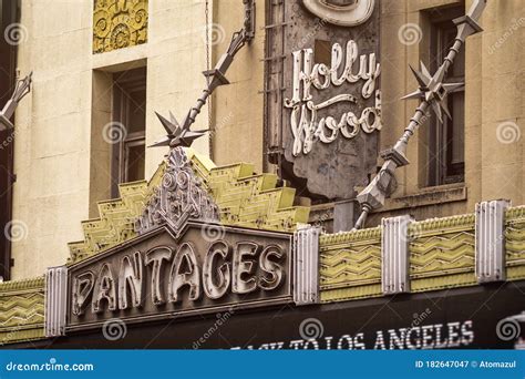 Pantages Theater Hollywood Los Angeles California Editorial Photography