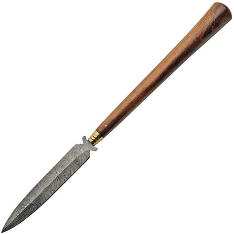 DM5012 Damascus Spear Wood Handle