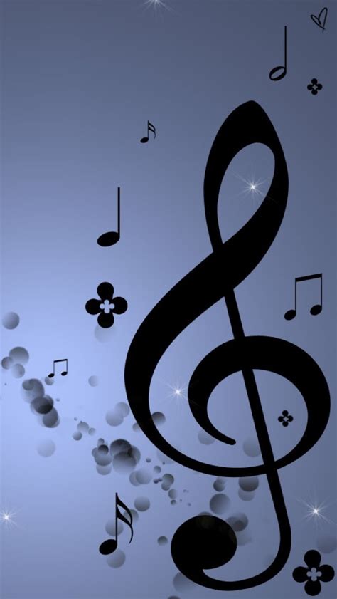 Blue Music Notes Wallpaper Wallpapersafari