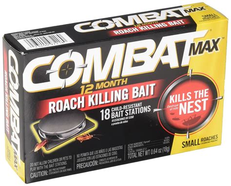 Combat Max 12 Month Roach Killing Bait Small Bait Station 18 Count