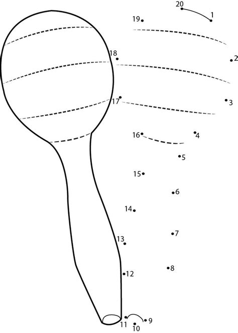 Maracas Dot To Dot Worksheet Crafts And Worksheets For Preschool