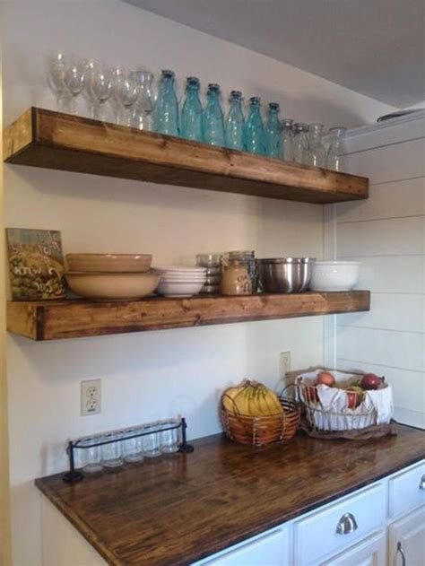 30 Floating Wood Kitchen Shelves Decoomo