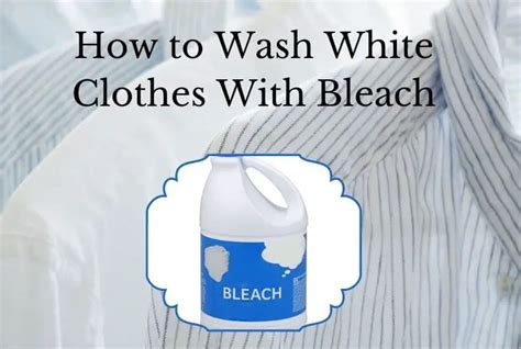 How To Bleach White Clothes With Stains