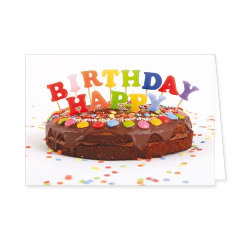 Die zitronenmuffins werden mit zuckerguss bestrichen und mit smarties belegt. Doppelkarte "Happy Birthday Kuchen" | Doppelkarte ...