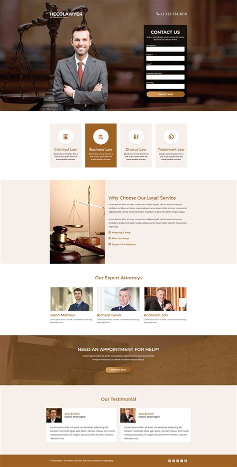 Legal, Law Firm Landing Page Template by Olanding - oLanding