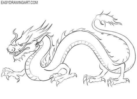 How To Draw A Easy Chinese Dragon Step By Step