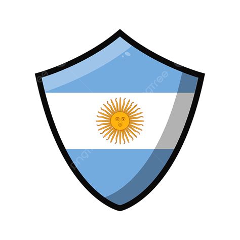 Bandera Argentina En Forma De Escudo Png Argentina Bandera Proteger Png Y Vector Para