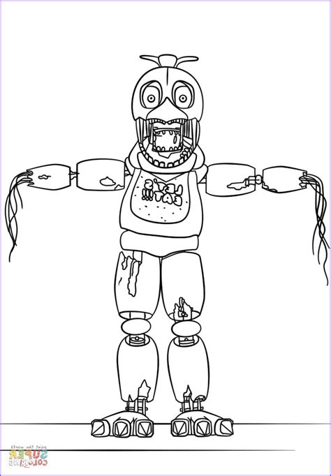 Nightmare Chica Pages Mobile Coloring Pages