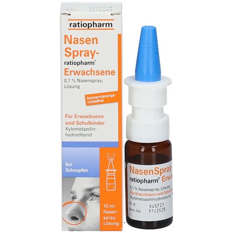 Nasenspray Ratiopharm® Erwachsene 10 Ml Shop