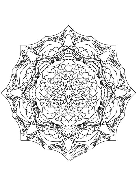 Unique Mandala Coloring Pages Coloring Page For Adults