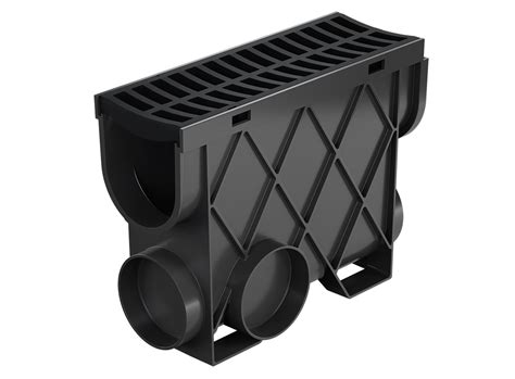 Storm Drain Slimline Pit Complete With Black Plastic Grate RELN