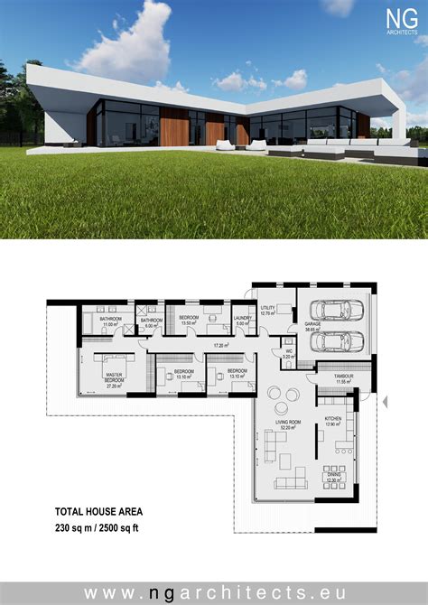Modern L House Plans L Shaped House Floor Plans In Mexico City We