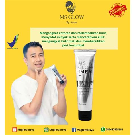 Jual Facial Wash Ms Glow For Men Energizer Facial Wash Msglow Men Sabun
