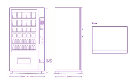 Snack Vending Machine Large Dimensions And Drawings Dimensionsguide
