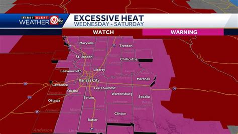 In most areas, a warning will be issued if there is a heat index of at least 105 °f (41 °c). Excessive heat warning issued for KC metro from Wednesday ...