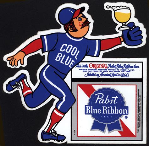 Pabst Blue Ribbon Pbr Cool Blue Baseball Player Beer S Flickr