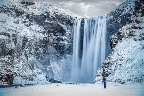 Skógafoss Waterfall 4k Ultra Hd Wallpaper Background Image 5616x3744