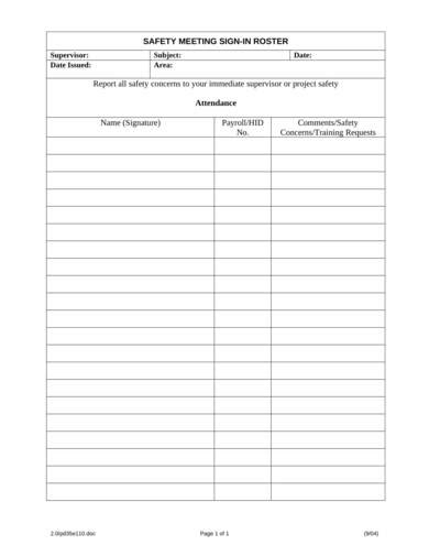 Toolbox Talk Sign In Sheet Fill And Sign Printable Te Vrogue Co