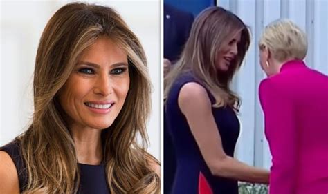 melania trump video moment disrespectful first lady snubs donald trump watch world news