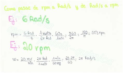 FISIQUEA MATEMÁTICAS!!!: Como pasar de rpm a Rad / s y/o de Rad / s a rpm