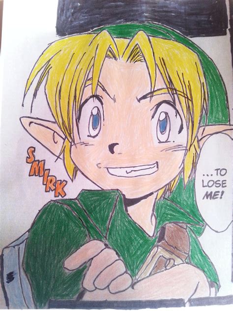 Majoras Mask Manga Young Link Coloured By
