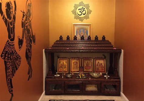 It's so easy to clutter your space with unnecessary items, but when you. Pooja Room Designs in Hall | Pooja Mandir for Home | Pooja ...