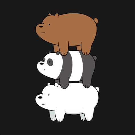 We Bare Bears Fanart Panda Grizzly And Ice Bear We Bare Bears Cartoon Network Panda T Shirt