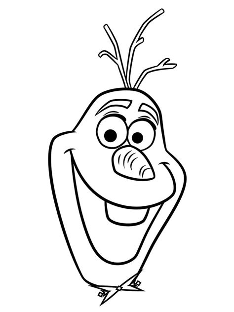 Happy Olaf Face Coloring Page Download Print Or Color Online For Free