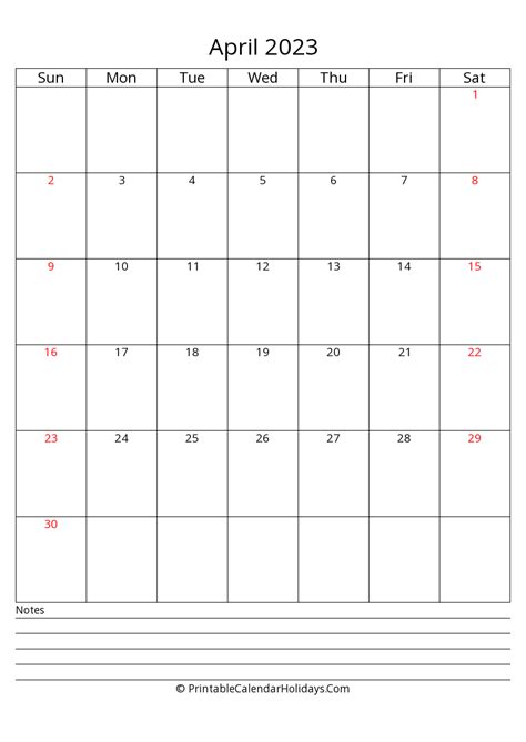 April 2023 Calendars Printablecalendarholidayscom