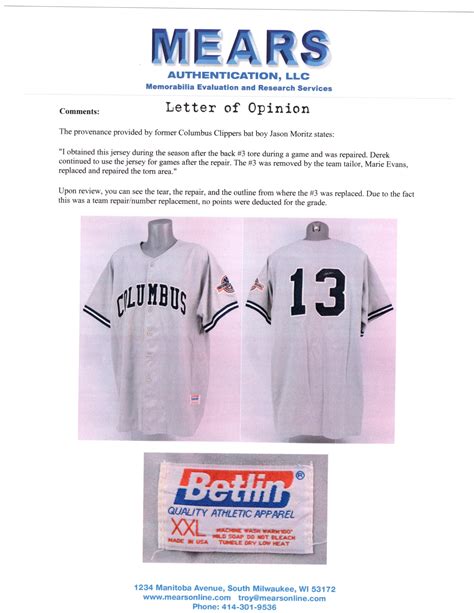 Lot Detail 1995 Derek Jeter Minor League Game Used And Signed Columbus