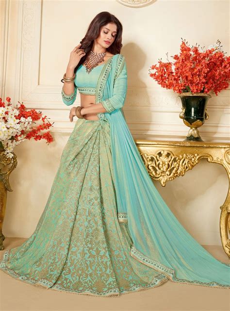 Buy Sky Blue Net Party Wear Saree 120555 With Blouse Online At Lowest