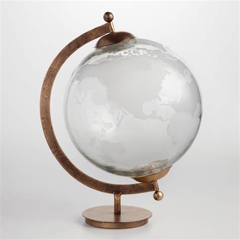 Etched Glass Globe Glass Globe Globe Home Office Accessories