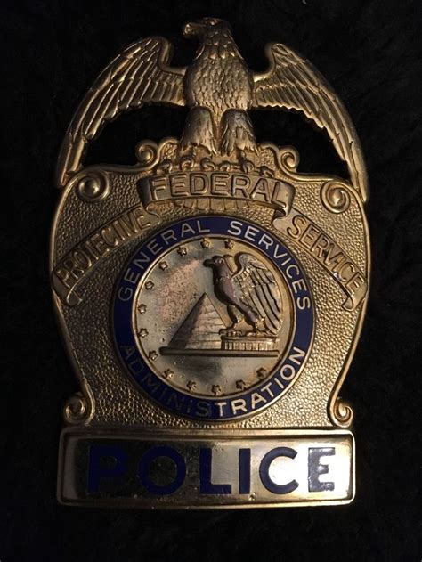 Federal Protective Services Hat Badge Police Badge Badge Fire Badge