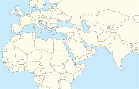 Blank Map Of Africa And Middle East Map Of Africa