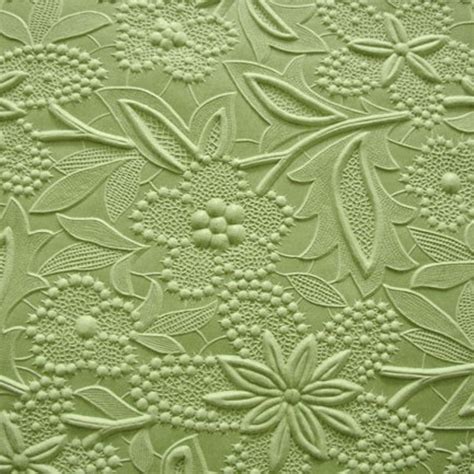 Floral Embossed Paper 22x30 Leaf Green Paper