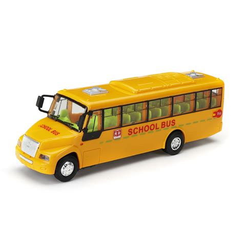 148 Car Mini Toy School Bus Police Bus Lights Music Battery Operated