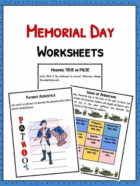 Memorial Day Color By Number Worksheet Free Printable This Free