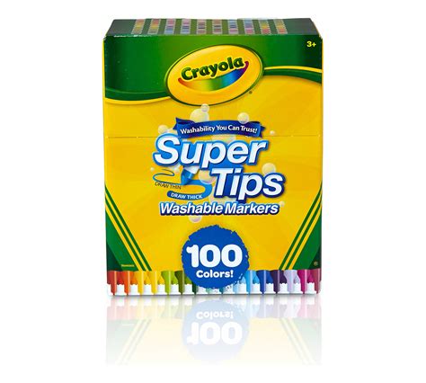 super tips washable markers 100 count bulk crayola
