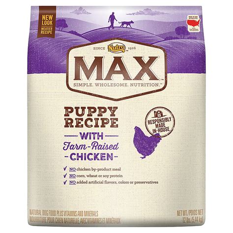 $5.21 5% off auto ship. Nutro Max Natural Chicken Meal & Rice Puppy Recipe Dry Dog ...